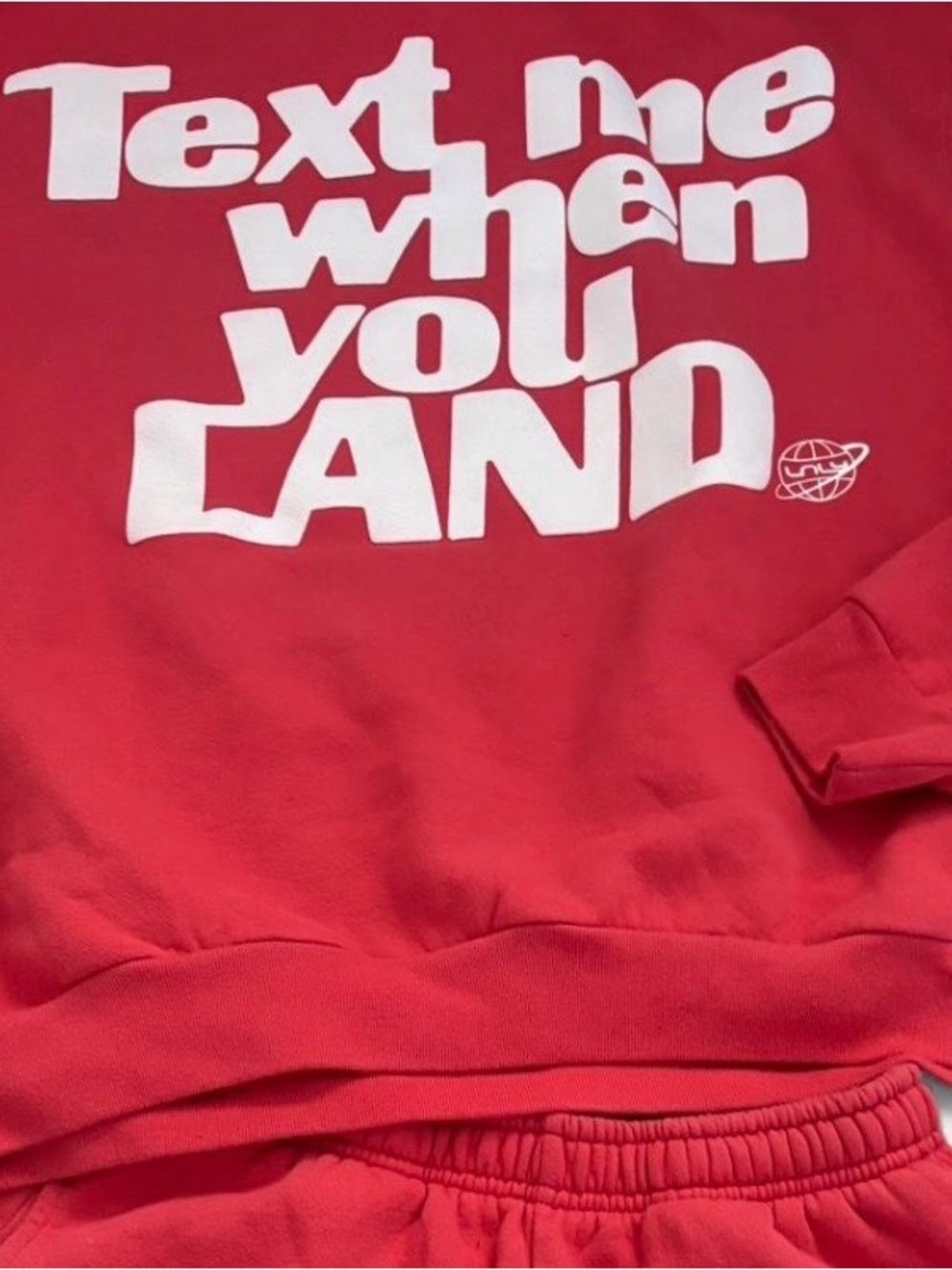Beis x Lonely Ghost Women's 'Text Me When You Land' Hoodie -RARE